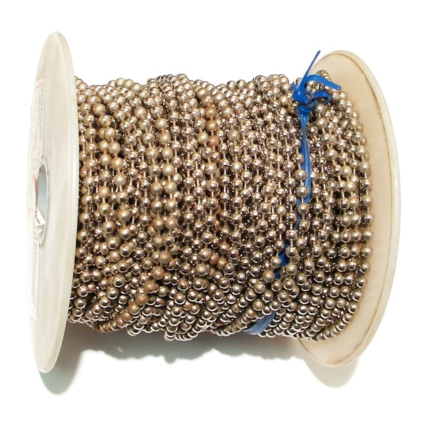 Midwest Fastener #6 x 100' Ball Chain Reel Nickel 17603 - main